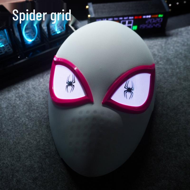 Remote-Control Spider-Man Mask with Blinking Eyes and Lights for Cosplay