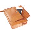 Men's leather pouch with wrist strap