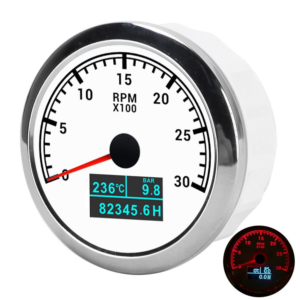 Pointer Tachometer Waterproof 3 In 1 Multifunctional for Car Modification Automobile Boats