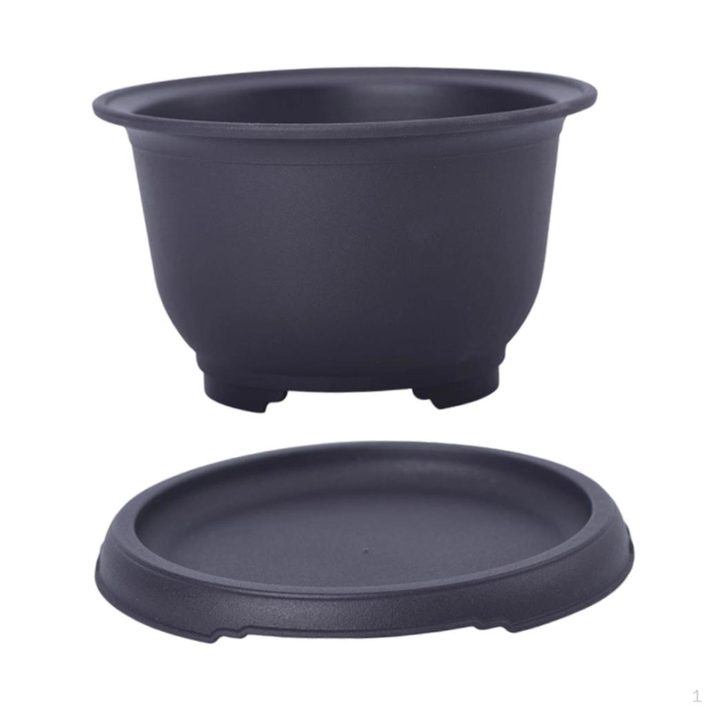 Bonsai Pot Flower Planter Training Bowl with Drainage System And Moisture Storage Made of PP for