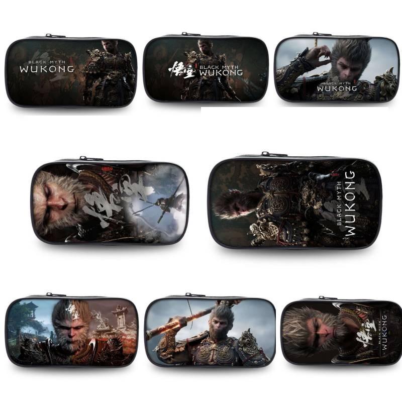 Wukong Myth Black Pen Case Double Layered  Large Capacity Fashionable Simple