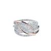 Two-tone Plated Mesh Diamond Ring