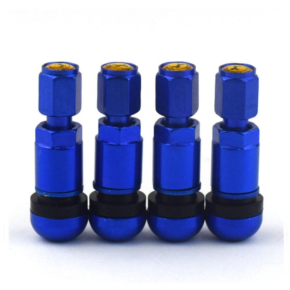 4Pcs Stainless Steel Tire Valve Durable Professional Aluminium Alloy Car Tire Accessories Stem Round Bottom Hex Cap Car