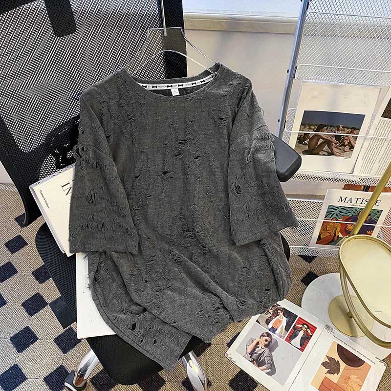 T-shirt for Women Summer Large Size T-shirt Soft Loose Printed Casual Comfortable Pullover T-shirt Top