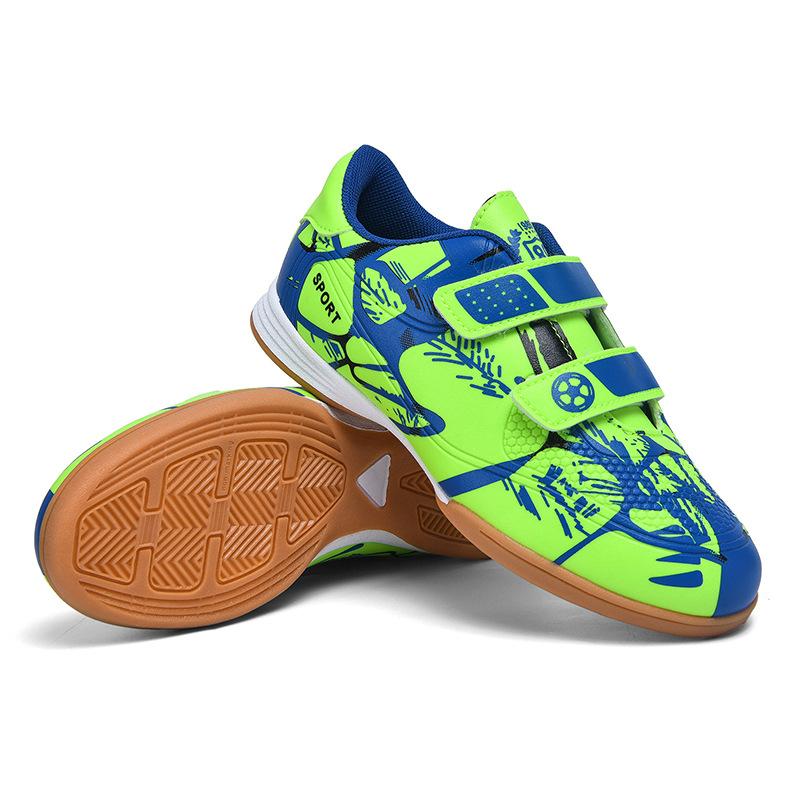 

Футбольные бутсы Assassin для ровного пола, цементного пола, для зала, на липучках, тренировочные, мужские и детские, с коровьими усиленными подошвами 38