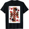 Svart hjärtdrottning kortleksspel stolt svart kvinna T-shirt(3)