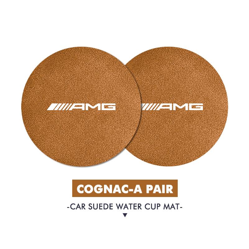 

Car Sticker 2pcs Universal Car Coaster Non-Slip Mat Water Cup Anti-Slip Pad For Mercedes Benz AMG A B C E S G Class W201 W210 W1