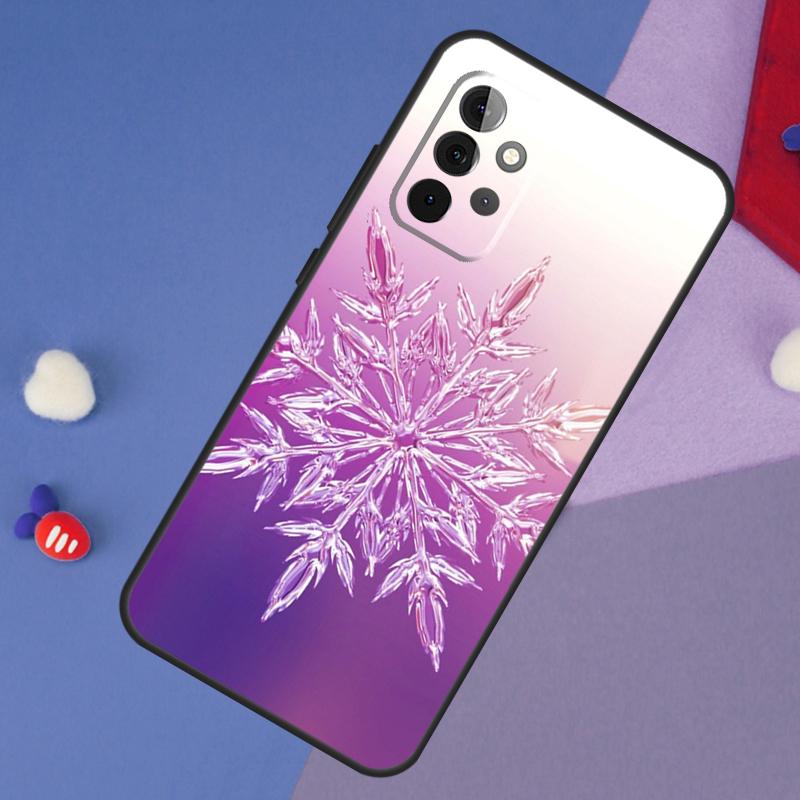 Christmas Snowflakes Case For Samsung Galaxy A52 A53 A33 A13 A34 A54 A14 A35 A55 A15 A56 A36 A26 A16 A06 A22 A32