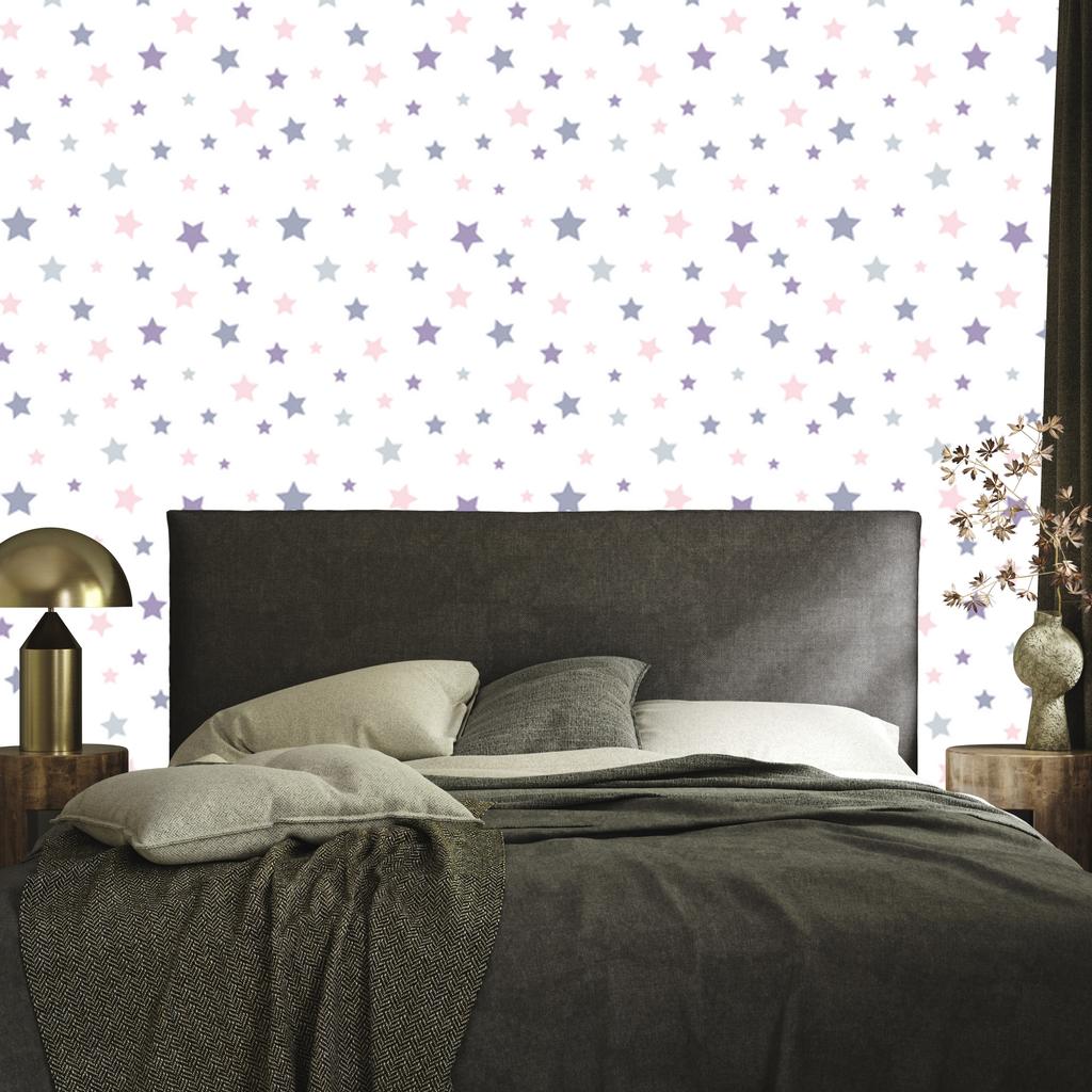 Delicate pastel stars wallpaper for living room and bedroom 50x1000