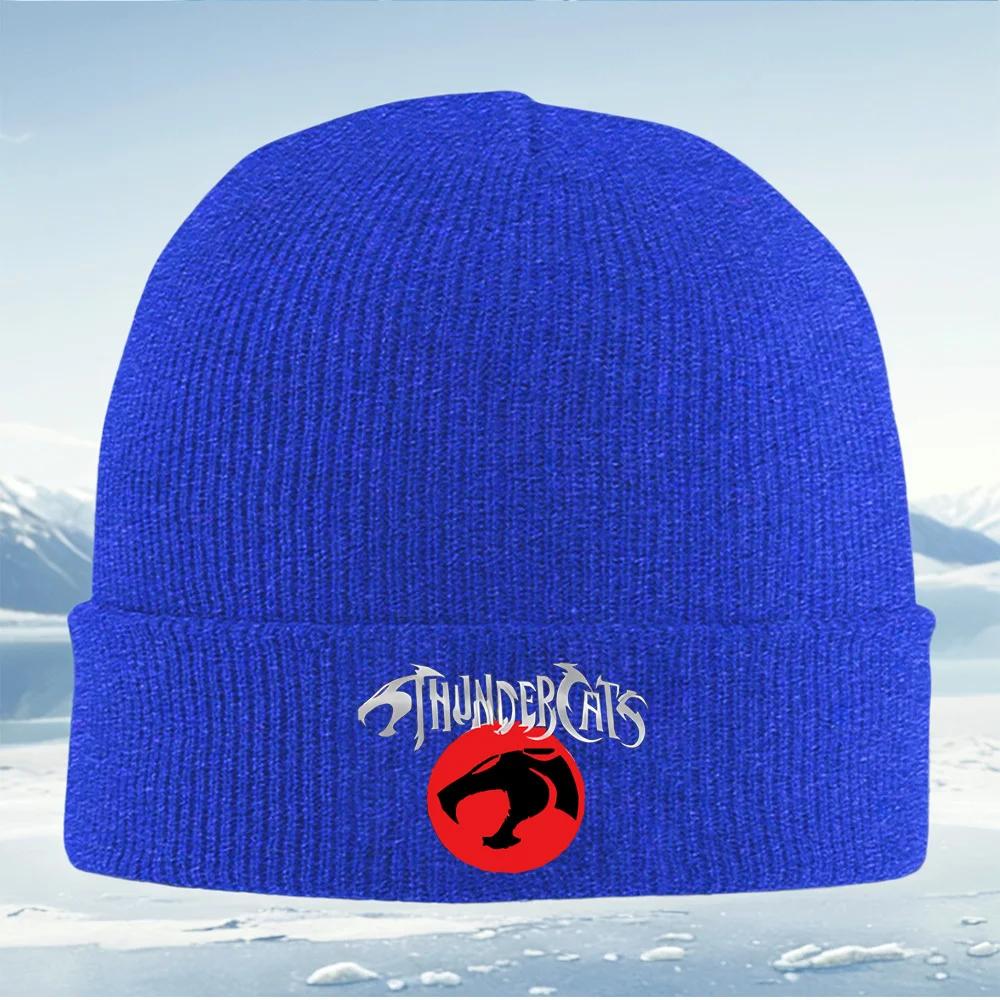 ThunderCats head logo red circle feline Unisex Women Unisex Knitted Hat Beanie Pullover Cap Winter Thermal Warm Christmas Outdoor C