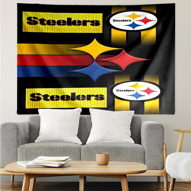 Pittsburgh Steelers  Tapestry Accessories Playroom Tapestry, for Bedroom,Livingroom, dormitory Room Wall Decor Fan Birthday Gifts