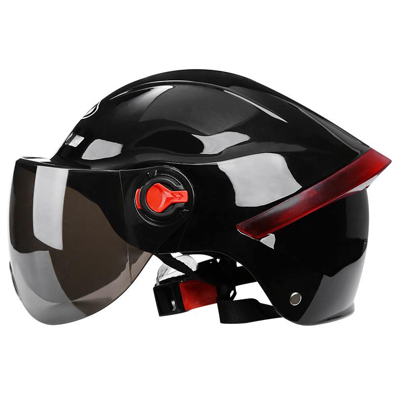 [Custom] Summer Half Helmet for Motorcycle/Electric Bike Unisex Safety with Sun-Protective Clear Visor 3C/DOT Certified