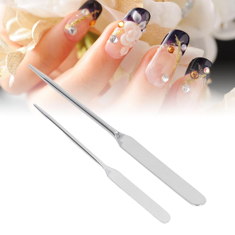 2pcs Set Double Ended Makeup Mixing Spatula Cosmetic Foundation Spatula  For Foundation Mixing