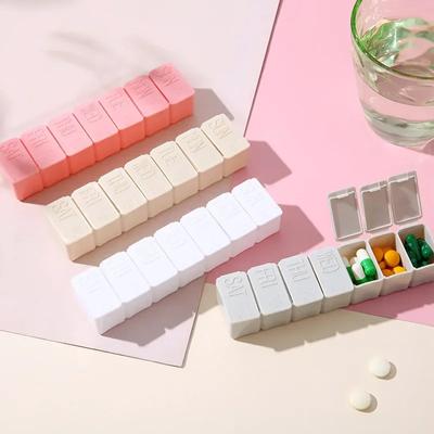 7 Tage Pillen Medikamentenbox Wöchentlicher Tablettenhalter Aufbewahrungs Organizer Behälter Etui Pillendose Teiler 3 Farben Pillenetui Organizer