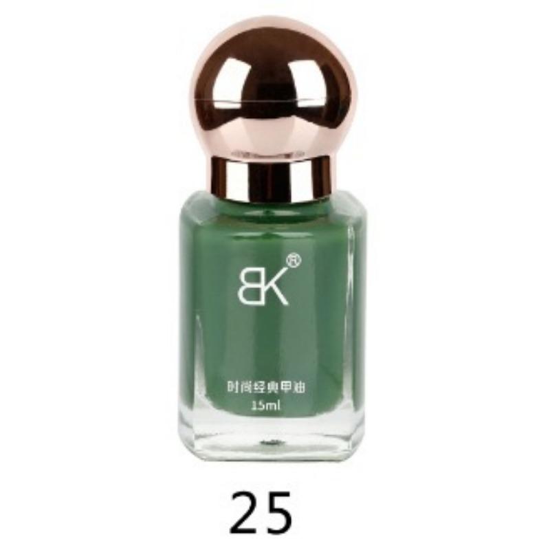 Color Nail Polish No Bake Oily Lasting Non-peelable Large Capacity Nail Care Nude Color Square Bottle 15ml