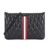 Bally Dasky Quilted Diamond Stripe Leather Clutch Shoulder Bag Women bags Black Red White 6237061