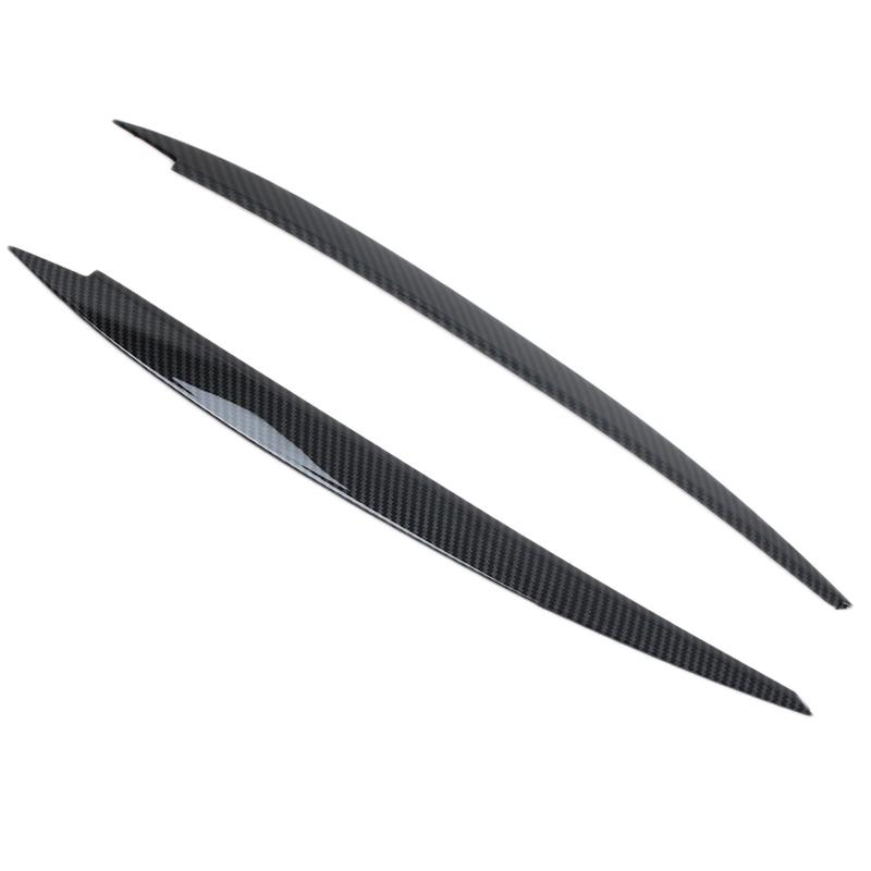 

2pcs ABS Car Headlight Eyebrow For Volkswagen VW GOLF 7 Golf7 MK7 GTI Head Lamp Eye-catching Eyelid Cover Trim Sticker Acc. углеродного волокна черного