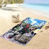 Name Custom Anime Mha Print Beach Towel, Large Soft Quick Dry Towel for Beach Camping Swimming