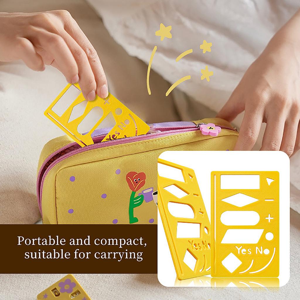 Flowchart Template Reusable Plastic Drawing Stencil Ruler With Multiple Patterns