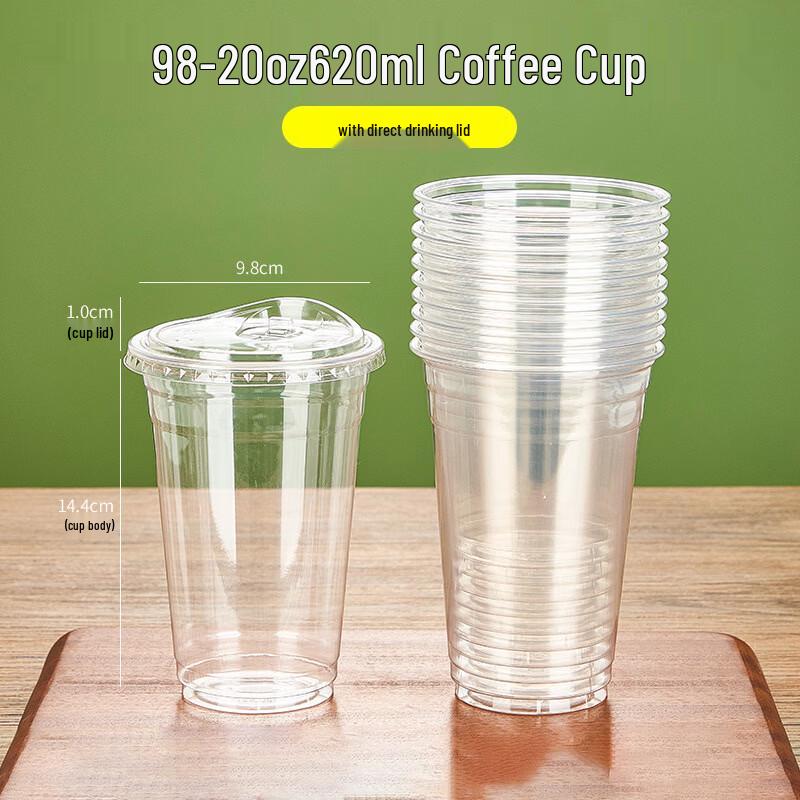 Disposable Plastic Takeout Cup with Lid