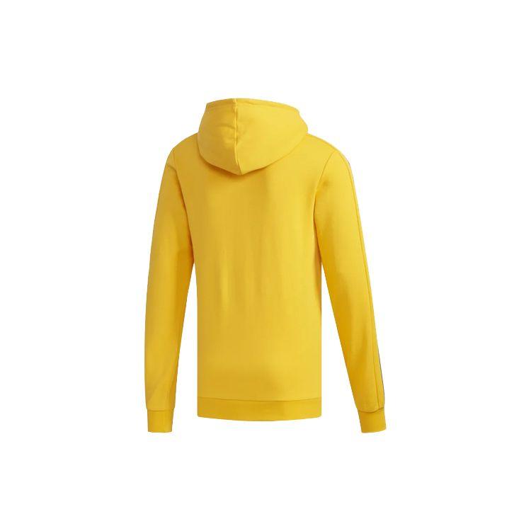 Adidas Neo Essential 4-Stripes Knit Hoodie Men Sweatshirt Gold EI4674