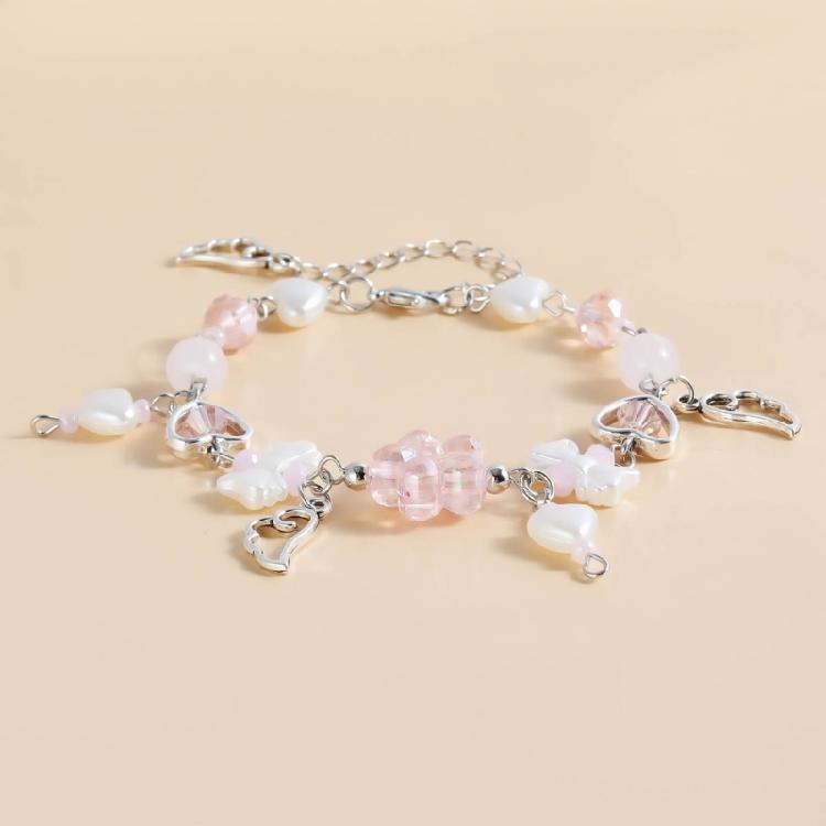 Flower Bowknot Bracelets for Women Aesthetic Sweet Handchain Party Jewelry Gift