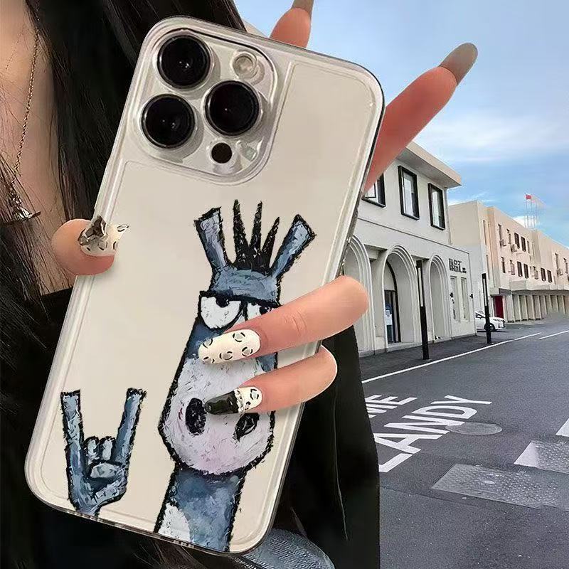Cartoon Horse Donkey Phone Case For iPhone 17 Pro Max 16 Pro 15 Plus 14 13 Mini 12 11 16E Plus 17Air Fashion Soft Case