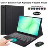 Fodral för Samsung Galaxy Tab A11 Plus 11 tum, Avtagbart Bluetooth-tangentbordsfodral för Samsung Tab A11+ SM-X230/235/236B/310/315