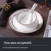 Hotel Restaurant Ceramic Tableware Set: Plates, Bowls, Cutlery, Chopsticks for Private Rooms - 7 or 8 Pieces