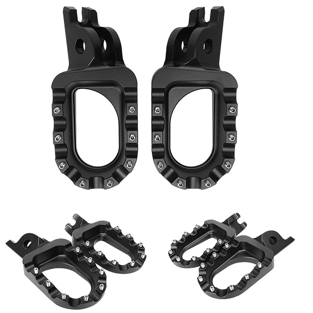 Professional Studded Foot Pedals Footrest for Motorcycle Offroads Dirt Bike Enhanced Grip and Control Lightweight 1 Pair