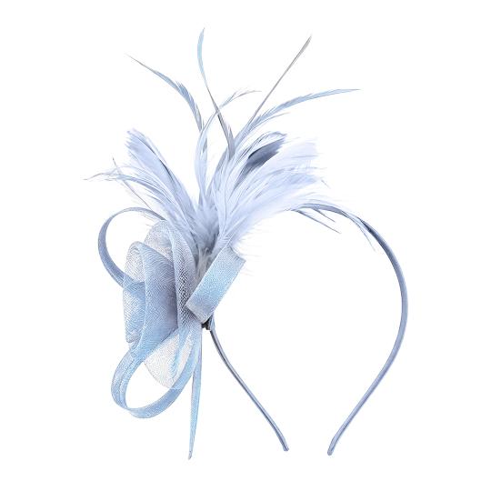 Women Flower Feather Flower Headband Tea Party Headband Retro Mesh with Feathers Hairband