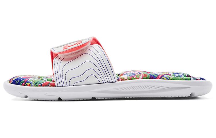 Шлепанцы Under Armour Ignite 6 Graphic Footbed Slide White Blitz Red Женские 3023767-108 36.5