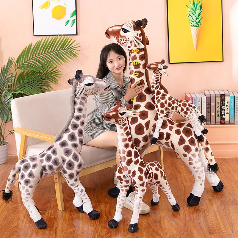 Plush Giraffe Toy Zoo Doll Soft Stuffed Animal Pillow Perfect Kids Gift