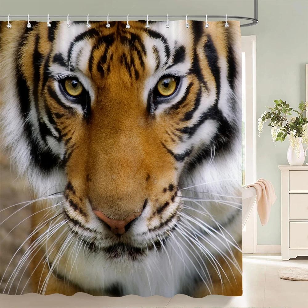 Hochwertige Duschvorhänge mit Pferdemuster, wasserdicht, 3D-bedruckt, Tier-Badezimmervorhang mit 12 Haken, Heimdekoration