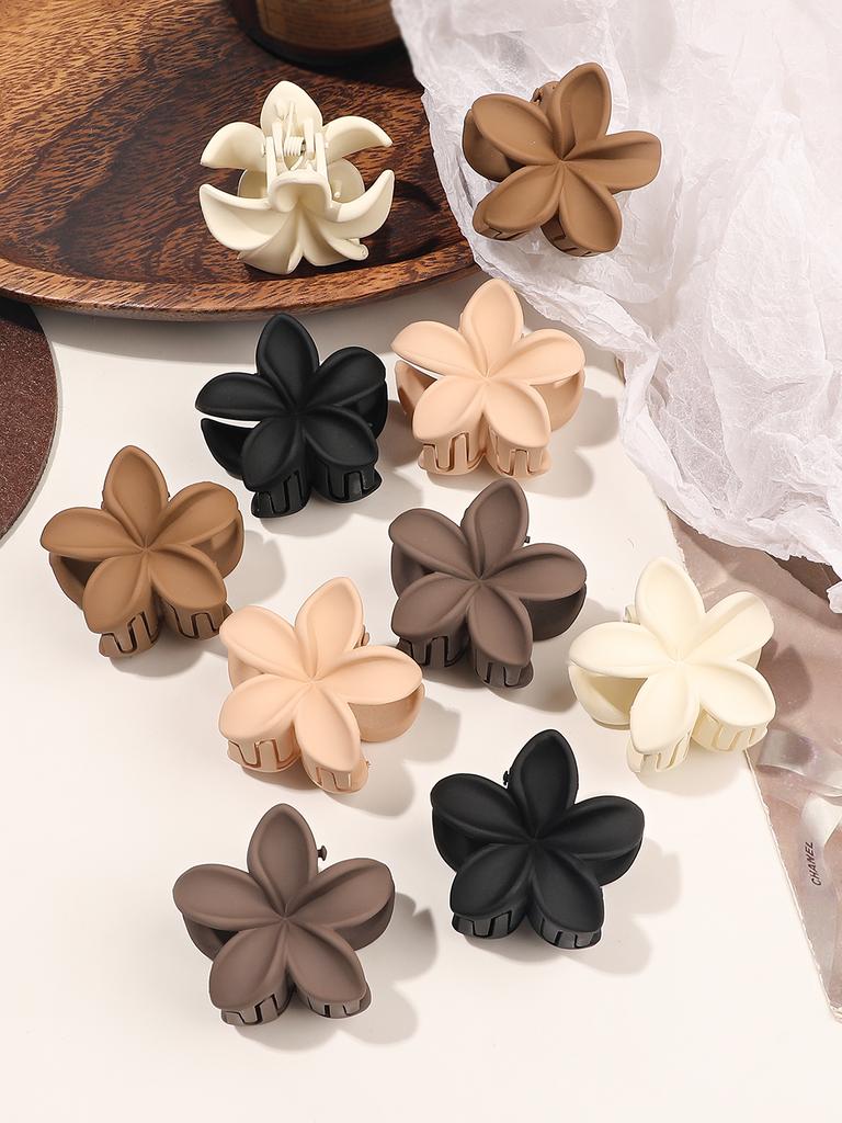 10Pcs Flower Claw Clips Small Matte Tiny Hair Clips for Women, 1.2" Mini for Thin Medium Hair, Cute Hair Accessories