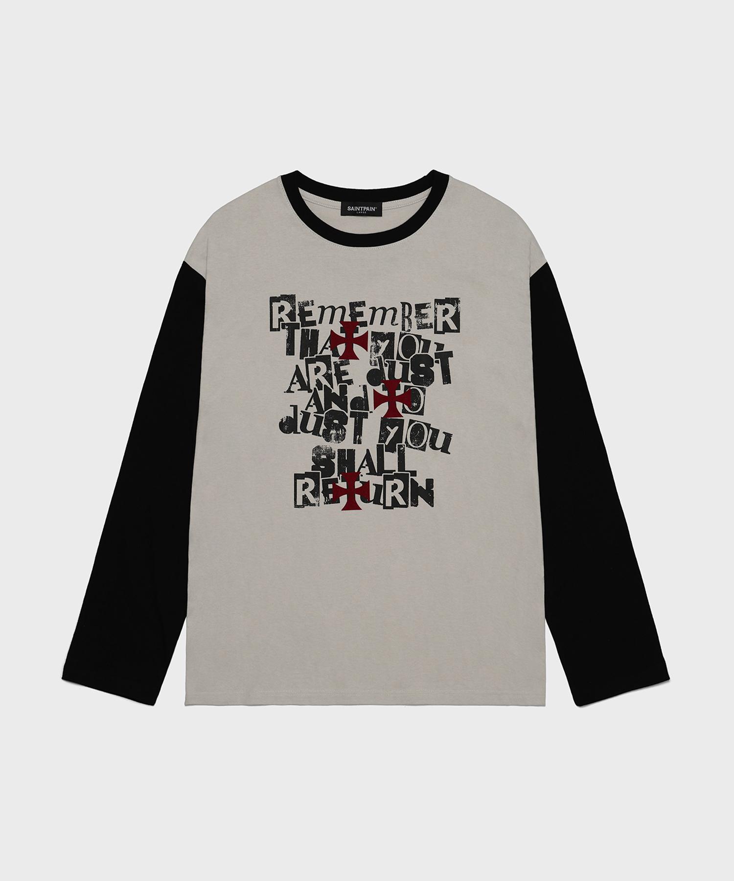 Святой Боль Sp Коллаж С длинным рукавом Светло-бежевый Light Beige/L
