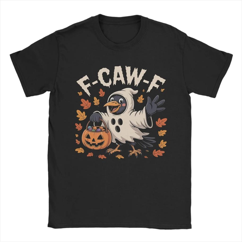 Novelty Halloween F-Caw-f Happy Bird FCAWF T-Shirt Crewneck Cotton T Shirts Short Sleeve Tee Shirt New Arrival Tops