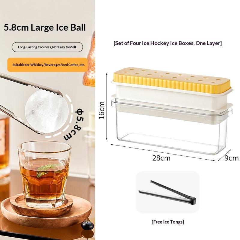 1Set Ice Ball Mold Food Grade Silicone Freezer Tray for Perfect Polygonal Ice Balls Home Kitchen Drink Chilling