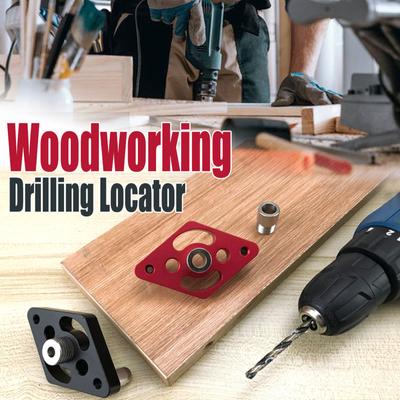 Self Centering Drill Guide Locator with 3pc Drill Bit(6mm,8mm,10mm) Positioner Tool for Woodworking Enthusiasts DIY Hole