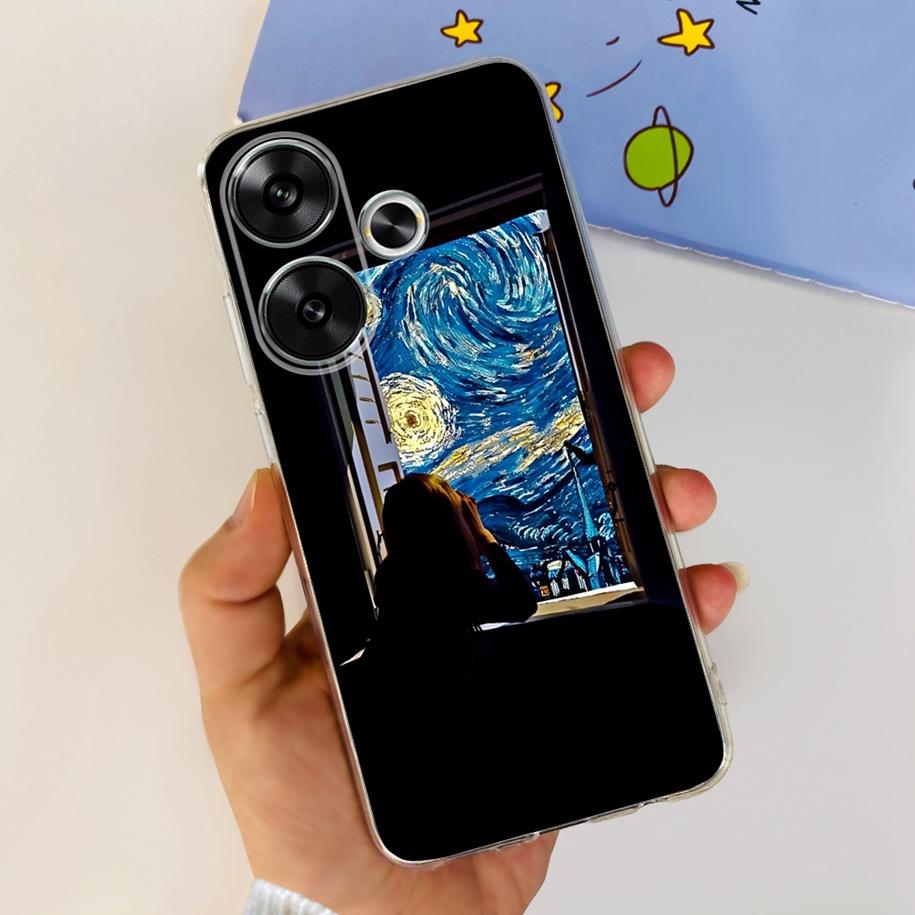 For Xiaomi Poco F6 Case Popular Butterfly Flower Soft Clear Silicone TPU Back Cover For Xiaomi Poco F6 5G F 6 PocoF6 Phone Cases