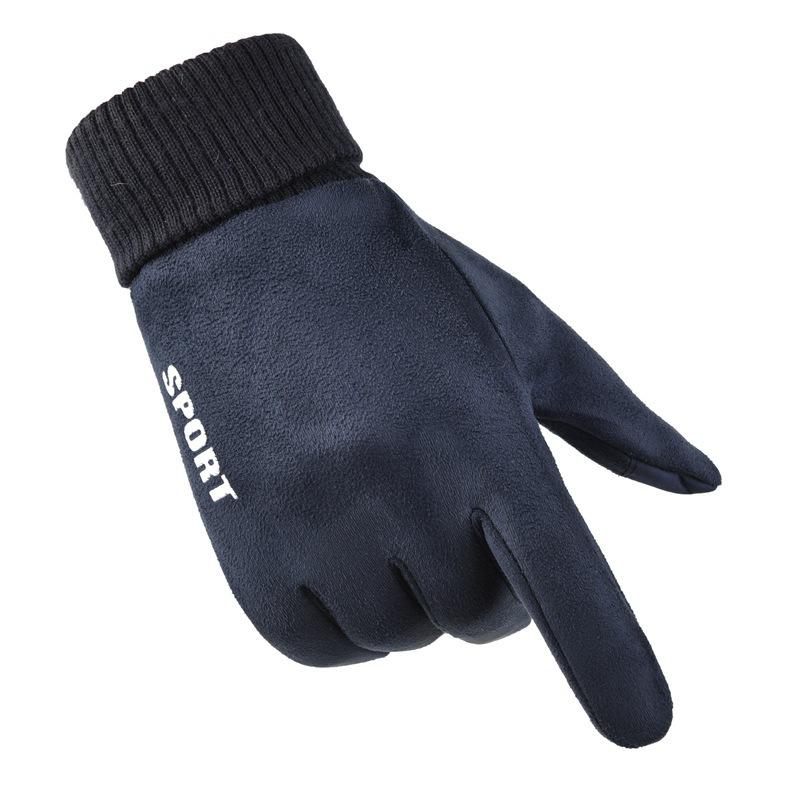 Wildlederhandschuhe Herren- und Damen-Winter Samt warm Touchscreen Outdoor Laufhandschuhe Fahrhandschuhe Angelhandschuhe