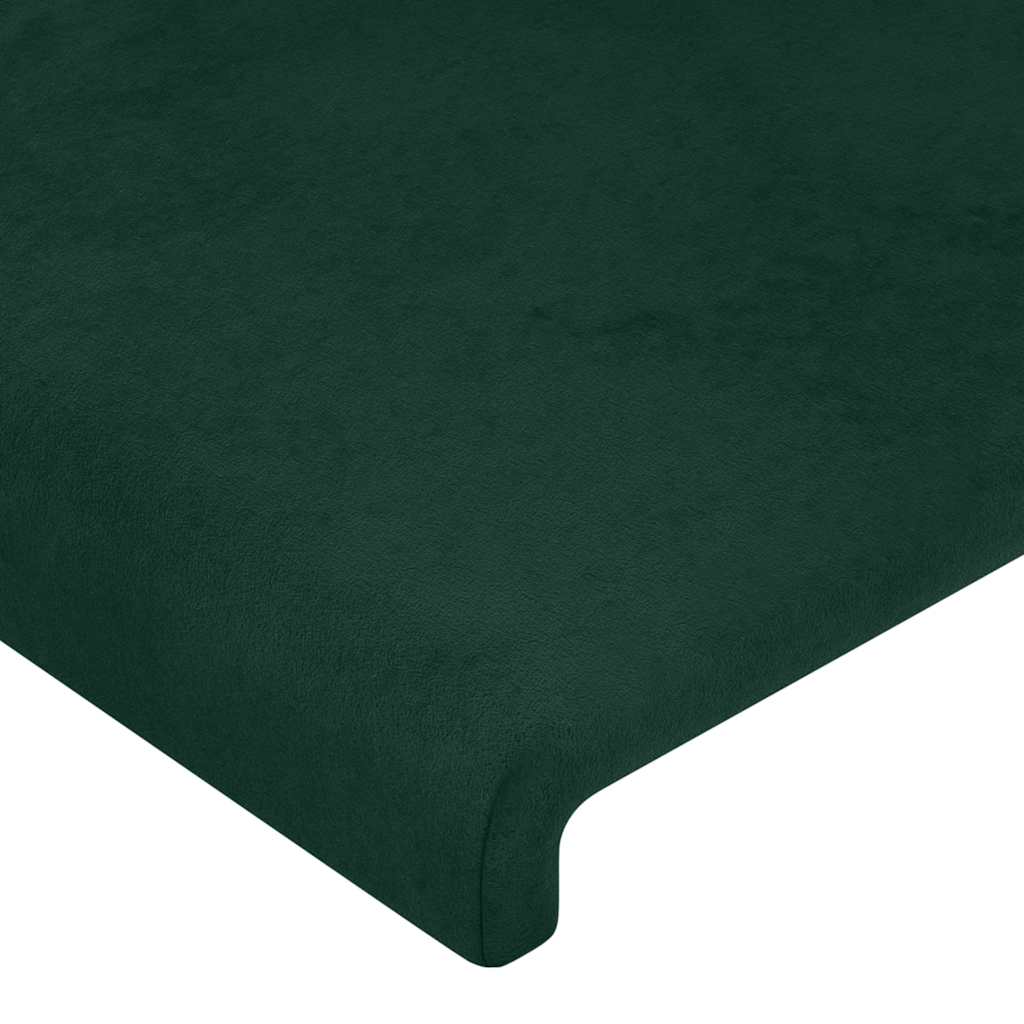 Bed Frame without Mattress Dark Green 140 x 190 cm Velvet