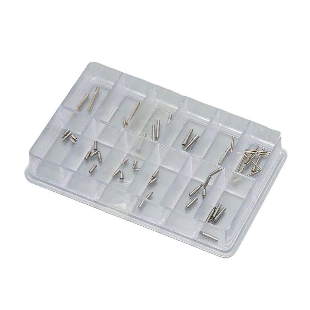 60Pcs 12 Sizes Stainless Steel Watch Stem Extender Watch Winding Stem Crown Connector Adapter Changer For Watchmaker Tools Parts