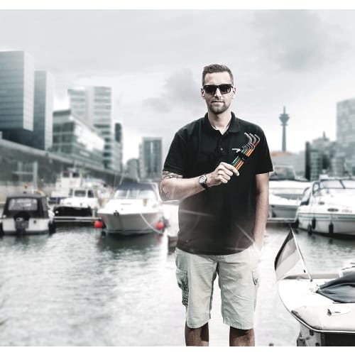 WERA Ball Hex Plus L-shaped key wrench for hex socket screws, 5mm hex size, 160mm overall length, 022122