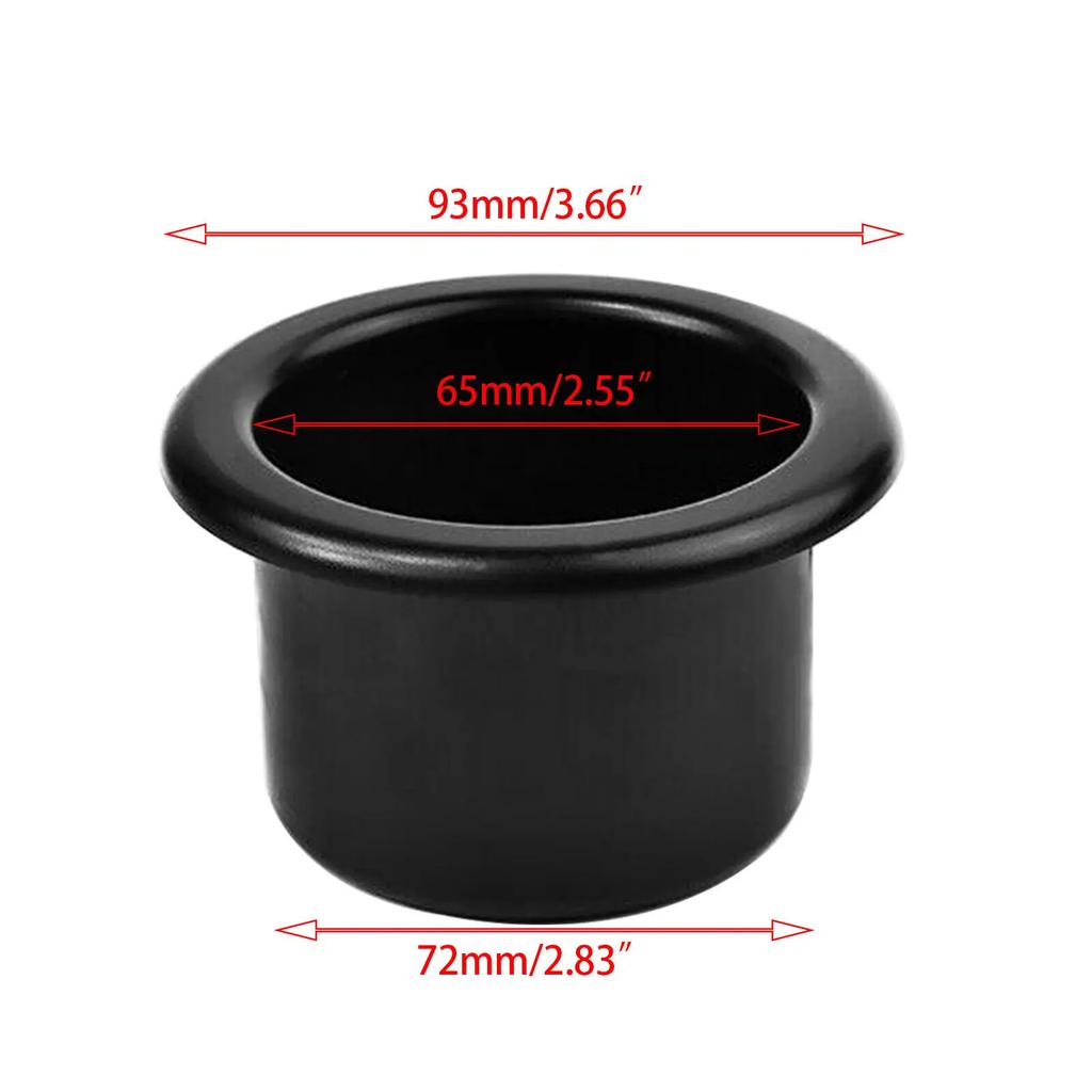 2PCS 79mm Black Car Cup Water Drink Holder Recessed For RV Car Marine Boat Trailer Plastic Cup Holder Interior Accessories