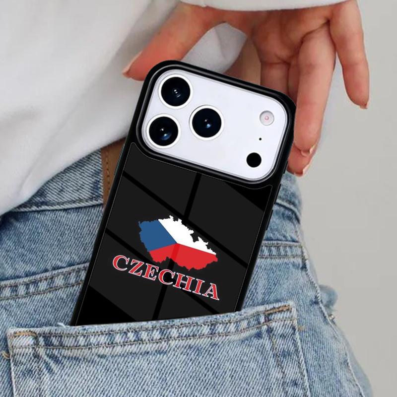 

Czech Republic Flag Phone Case for iPhone 16e 15 14 13 12 17 Pro Max Plus Air 17pro Cover Coque iPhone 16 Pro Max