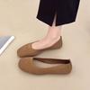 Fashion Knit Flats Autumn New Square Toe Shallow Mesh Breathable Soft Sole Non-Slip Sneakers