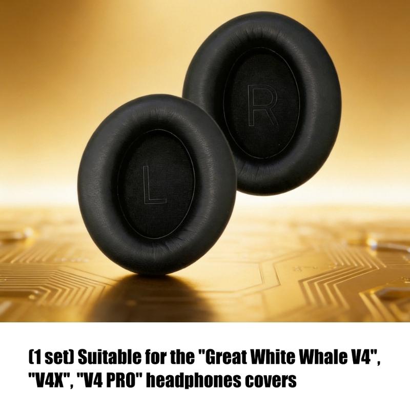 Replacement Ear Cushions For V4 V4PRO V4X Headphones Soft Sponge Ear Pad Enhances Comfort Sound Quality Earmuff