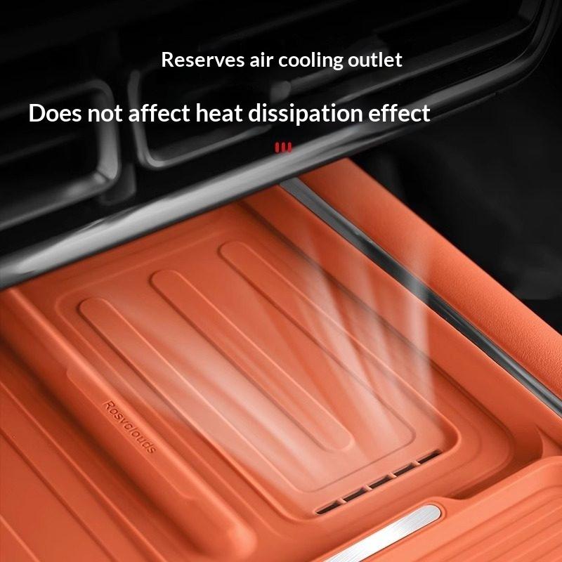 For Li Lixiang L6 L7 L8 L9 MEGA Specialized Central Control Wireless Charging Pad Silicone Storage Box Essential Auto Interior