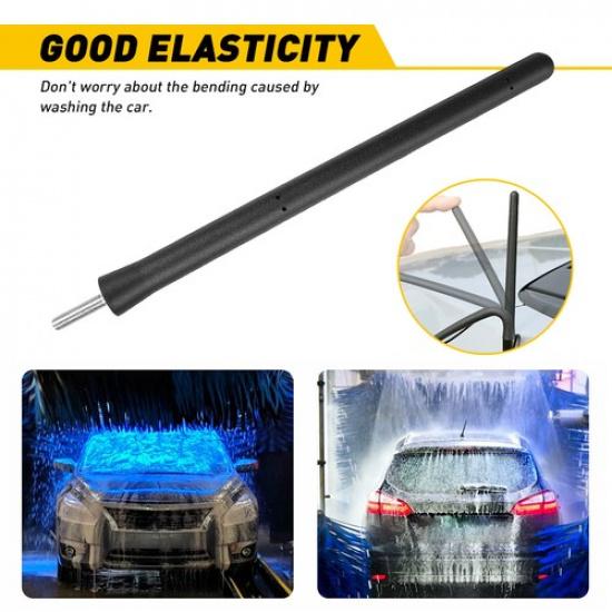 6.75inches Car Antenna Radio Audio FM AM Antena Kit Black Universal Screw Black